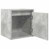 Wall-Mounted Bedside Cabinets - Set of 2 in Concrete Grey