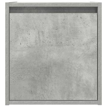 Wall-Mounted Bedside Cabinets - Set of 2 in Concrete Grey