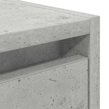 Wall-Mounted Bedside Cabinets - Set of 2 in Concrete Grey