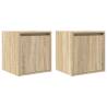  Wall-Mounted Bedside Cabinets 2 pcs Sonoma Oak 38x34x40 cm