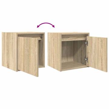  Wall-Mounted Bedside Cabinets 2 pcs Sonoma Oak 38x34x40 cm