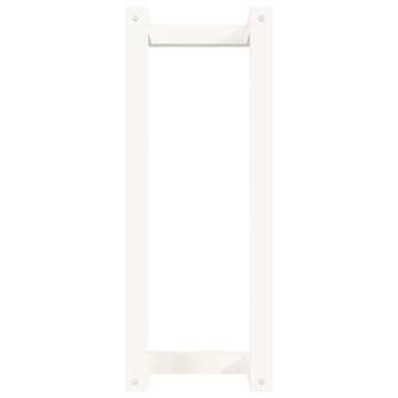 Sturdy White Towel Rack - Solid Pine Wood 23x18x60 cm