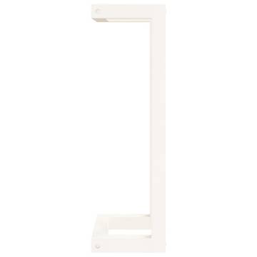 Sturdy White Towel Rack - Solid Pine Wood 23x18x60 cm