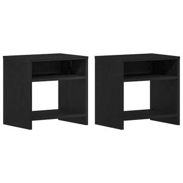 Bedside Cabinets 2 pcs Black Oak | Stylish Storage Solution