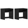 Bedside Cabinets 2 pcs Black Oak | Stylish Storage Solution