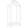 White Firewood Rack 40x25x90 cm - Durable Steel Design