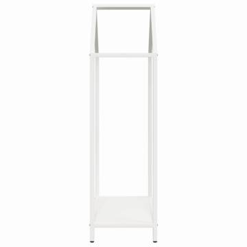 White Firewood Rack 40x25x90 cm - Durable Steel Design