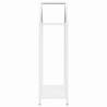 White Firewood Rack 40x25x90 cm - Durable Steel Design