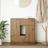 Artisan Oak Sideboard with Drawers & Doors - 70.5x34x74.5 cm