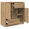 Artisan Oak Sideboard with Drawers & Doors - 70.5x34x74.5 cm