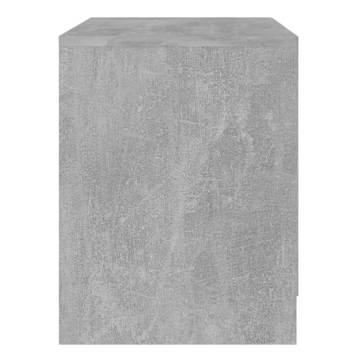 Elegant Concrete Grey Bedside Cabinet - 45x34.5x44.5 cm