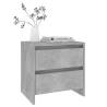 Elegant Concrete Grey Bedside Cabinet - 45x34.5x44.5 cm