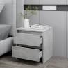 Elegant Concrete Grey Bedside Cabinet - 45x34.5x44.5 cm