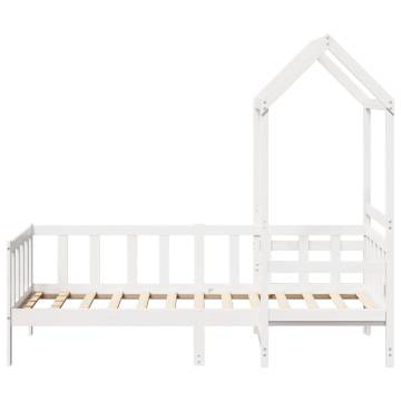 Day Bed and Bench Set with Roof - White 80x200 cm | HipoMarket