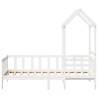 Day Bed and Bench Set with Roof - White 80x200 cm | HipoMarket