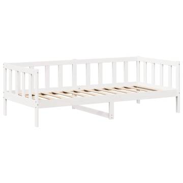 Day Bed and Bench Set with Roof - White 80x200 cm | HipoMarket