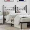 Stylish Black Metal Headboard 140 cm - HipoMarket