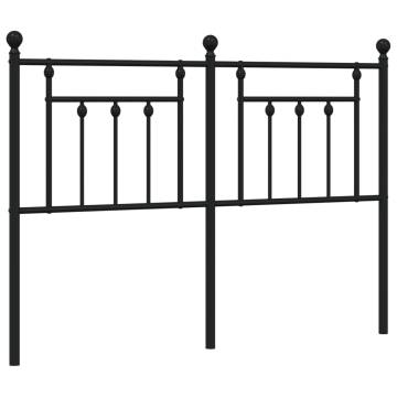 Stylish Black Metal Headboard 140 cm - HipoMarket