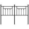 Stylish Black Metal Headboard 140 cm - HipoMarket