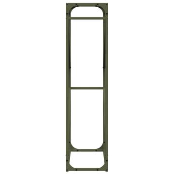 Olive Green Firewood Rack - 60x25x100 cm Cold-Rolled Steel