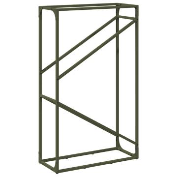 Olive Green Firewood Rack - 60x25x100 cm Cold-Rolled Steel