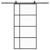 Sliding Door with Hardware Set Black - 102.5x205 cm ESG Glass