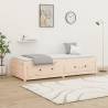 Day Bed Without Mattress 80x200 cm - Solid Pine Wood