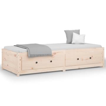 Day Bed Without Mattress 80x200 cm - Solid Pine Wood