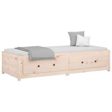 Day Bed Without Mattress 80x200 cm - Solid Pine Wood