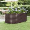 Garden Raised Bed Powder-coated Steel 175x100x68 cm Brown