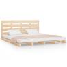 Solid Wood Pine Bed Frame 140x190 cm - No Mattress Included