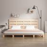 Solid Wood Pine Bed Frame 140x190 cm - No Mattress Included