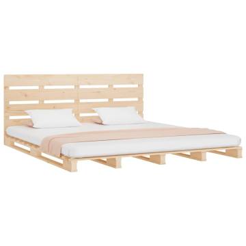 Solid Wood Pine Bed Frame 140x190 cm - No Mattress Included