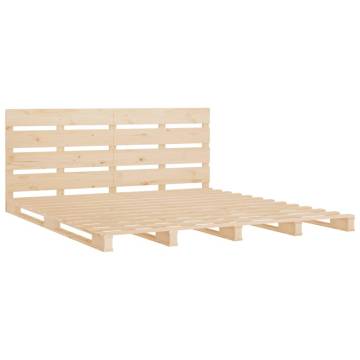 Solid Wood Pine Bed Frame 140x190 cm - No Mattress Included