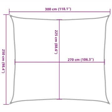 Sunshade Sail 160 gm² Light Green 2.5x3 m HDPE - Hipomarket