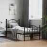 Stylish Black Metal Bed Frame 80x200cm - Durable & Elegant