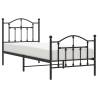 Stylish Black Metal Bed Frame 80x200cm - Durable & Elegant