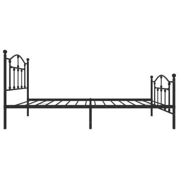 Stylish Black Metal Bed Frame 80x200cm - Durable & Elegant