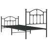 Stylish Black Metal Bed Frame 80x200cm - Durable & Elegant