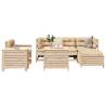  7 Piece Garden Sofa Set Solid Wood Pine Colour natural pine Number of 1 