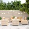 7 Piece Garden Sofa Set in Solid Pine Wood – Cozy Outdoor Furniture