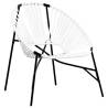 Garden Egg Chair - Black & White Poly Rattan | Hipomarket