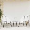 Garden Egg Chair - Black & White Poly Rattan | Hipomarket