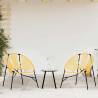 Garden Chair Set 3 pcs - Black & Yellow Poly Rattan | HipoMarket