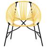 Garden Chair Set 3 pcs - Black & Yellow Poly Rattan | HipoMarket