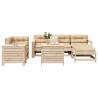 7 Piece Solid Wood Pine Garden Sofa Set | Durable & Stylish