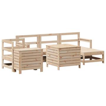 7 Piece Solid Wood Pine Garden Sofa Set | Durable & Stylish