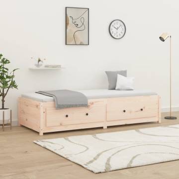 Day Bed without Mattress 75x190 cm - Solid Pine Small Single