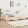  Day Bed without Mattress 75x190 cm Small Single Small Single Solid Wood Pine Colour natural Size 75 x 190 cm 