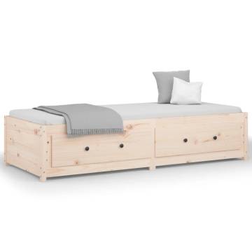 Day Bed without Mattress 75x190 cm - Solid Pine Small Single